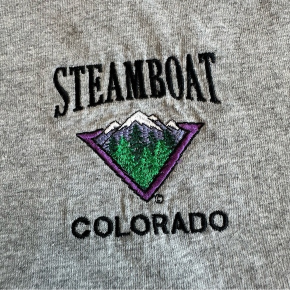 Vintage Gray Steamboat Colorado Tee Men’s Small - Picture 3 of 6
